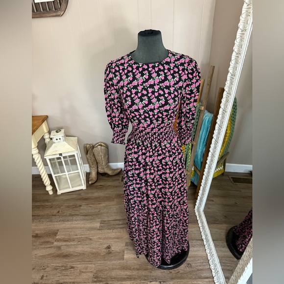 WAYF • Cambridge Backless Smocked Waist Floral Maxi Dress - Picture 7 of 14